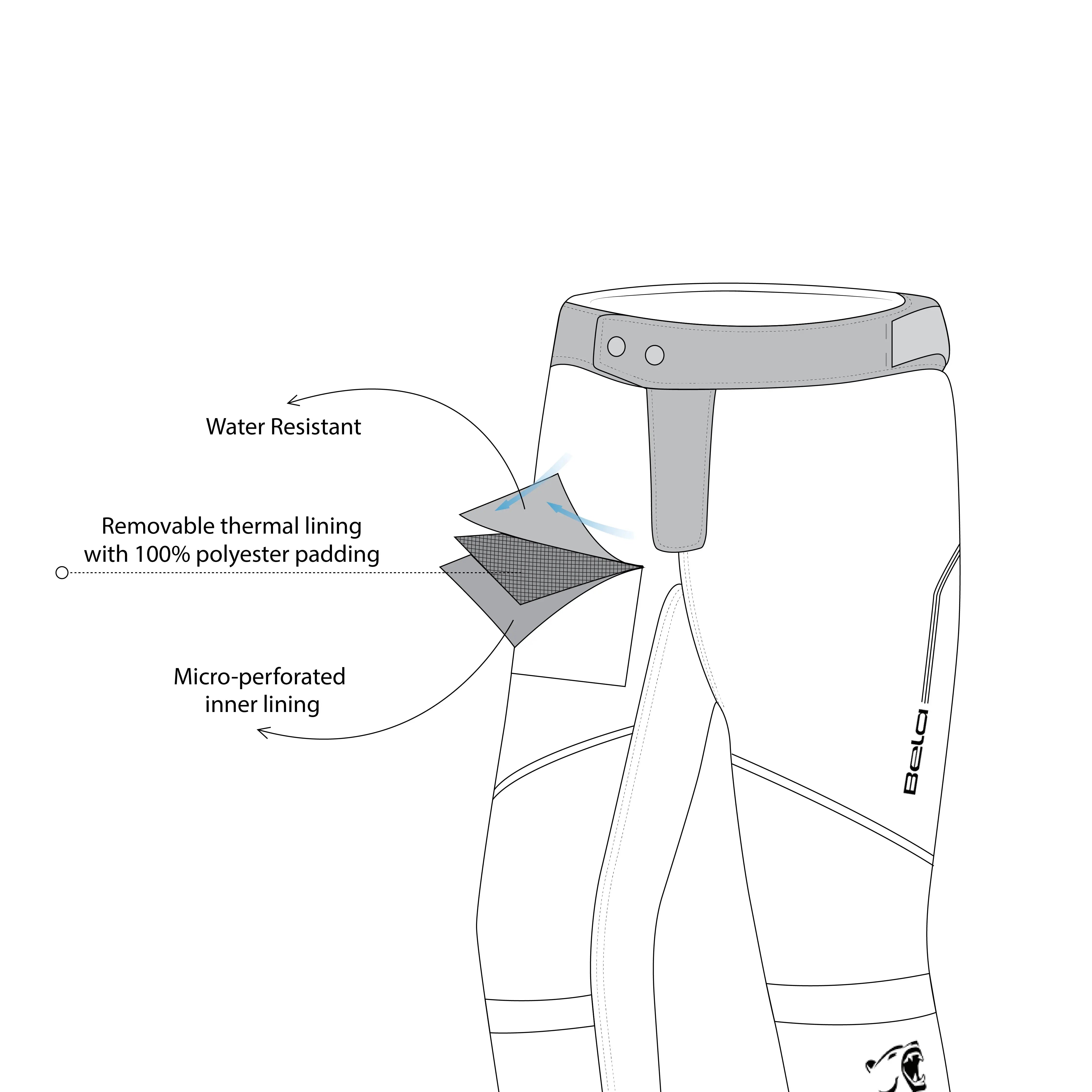 Bela Tour to Snow Pantaloni in tessuto per uomo Nero / Antracite / Ghiaccio / Giallo Fluorescente description 3