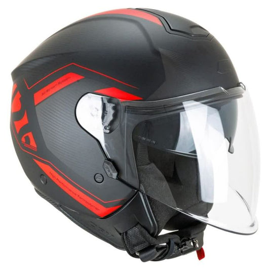 CGM 126G IPER CITY Casco Jet De Moto Negro Rojo Opaco – Yamoto.it