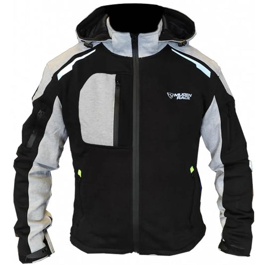 MUGENRACE H-MNR-2484 Felpa Judo Nera Grigio Chiaro