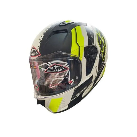 SMK STELLAR SWANK MA124 Moto Integrale Caschi Opaco Nero Flou Giallo Grigio – Yamoto.it