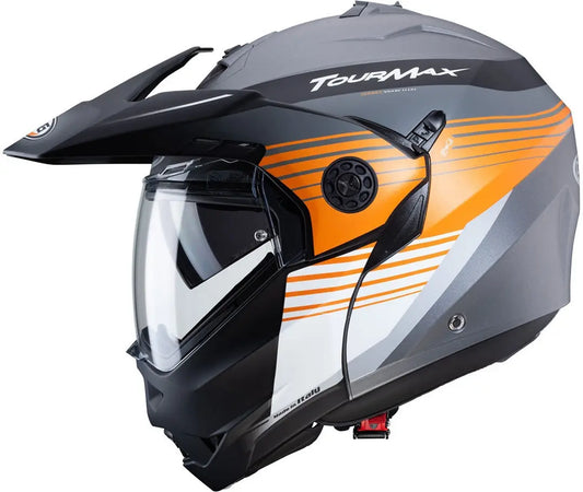 CABERG Tourmax Titan Moto Modulare Caschi Opaca Arancio Metallo Bianco – Yamoto.it