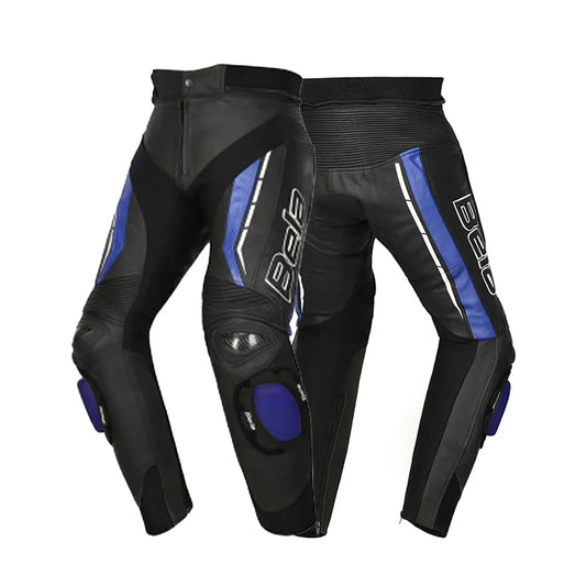 Bela Rocket Nero BLU UOMO Pantalone (Pelle Di Canguro Mix)