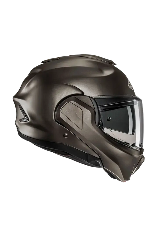 HJC F100 UNI Modulabile Moto Sportivo Turismo Caschi Semi Piatto Titanio