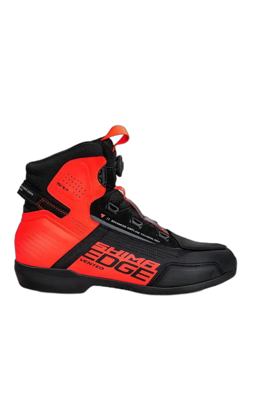 SHIMA EDGE VENTED SCARPE DA MOTO URBAN UOMO NERO ROSSO