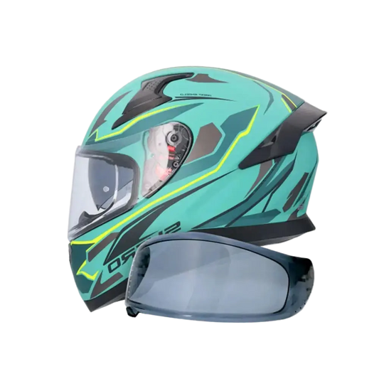 SHIRO KATANA Sharp Moto Integrali Caschi Opaco Verde