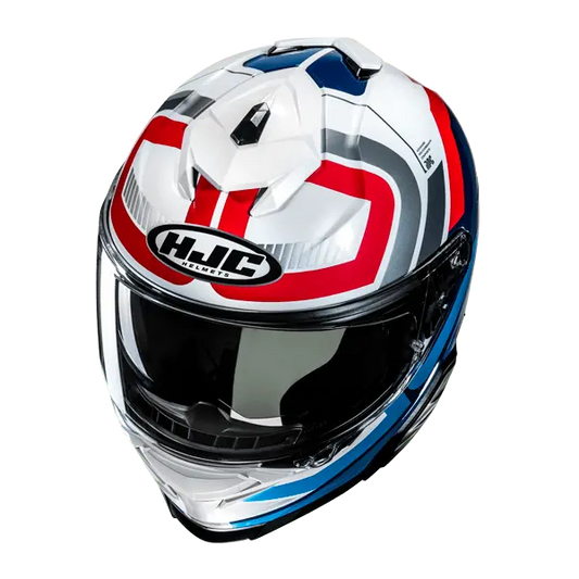 HJC I71 VIZ MC21 Moto Integrali Caschi Bianco Rosso Blu