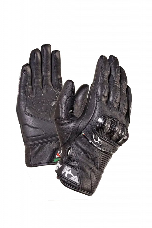 MUGENRACE FIGURATORE Corti Moto Pelle Guanti Nero