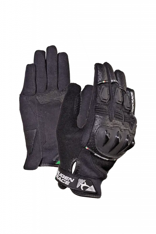 MUGENRACE G-MNR-1667 ROBOGGORE Moto Corti Guanti Nero