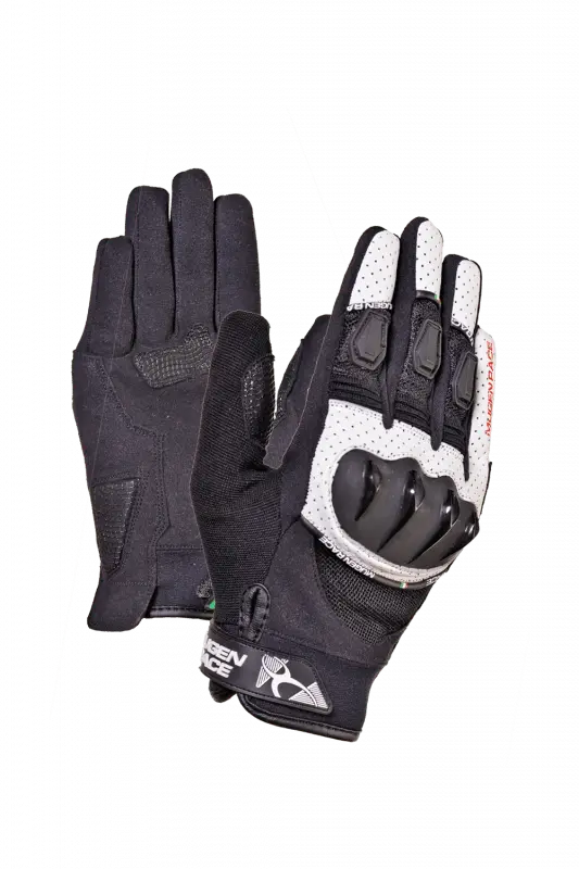 MUGENRACE G-MNR-1667 ROBOGGORE Moto Corti Guanti Bianchi