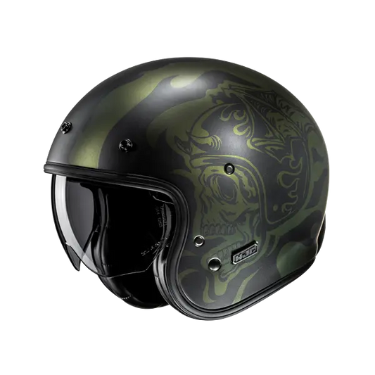 HJC V31 Flame MC4SF Stile Retrò Classico Jet Moto Caschi