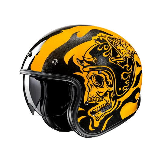 HJC V31 Flame MC3 Stile Retrò Classico Moto Aperto Jet Caschi