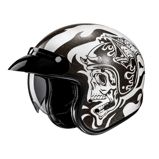 HJC V31 Flame MC5 Caschi aperti stile retrò per moto