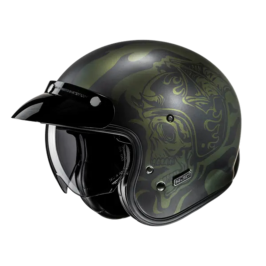 HJC V31 Flame MC4SF Stile Retrò Classico Jet Moto Caschi