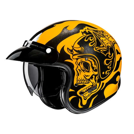 HJC V31 Flame MC3 Stile Retrò Classico Moto Aperto Jet Caschi