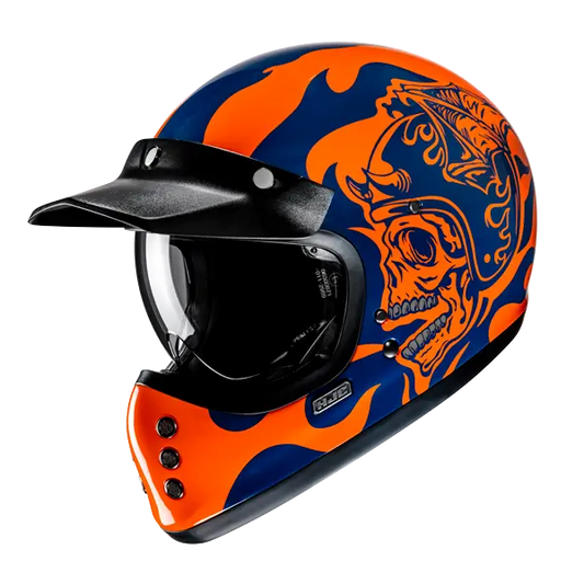 HJC V60 FLAME MC27 stile vintage Caschi moto integrali