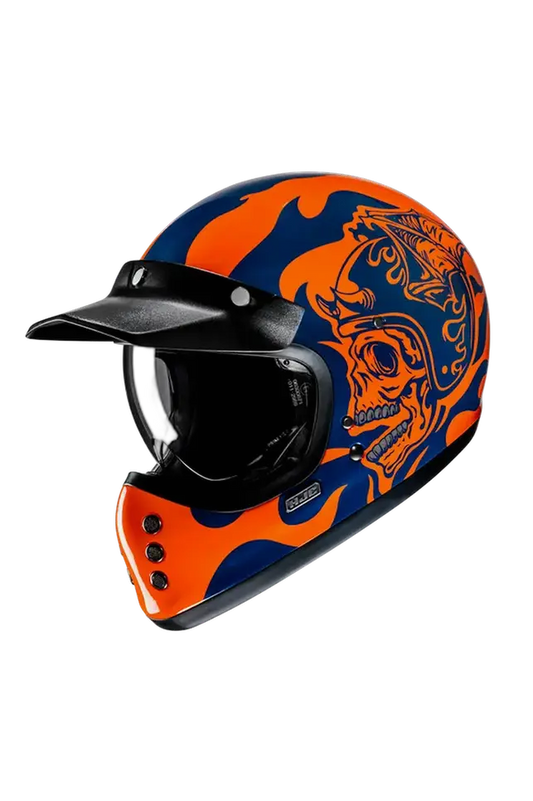 HJC V60 FLAME MC27 stile vintage Caschi moto integrali