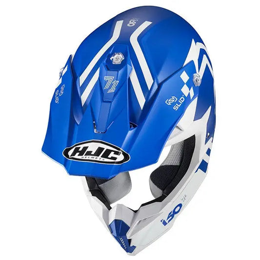 HJC i50 Hex MC2SF Motocross Enduro Caschi Bianco Blu