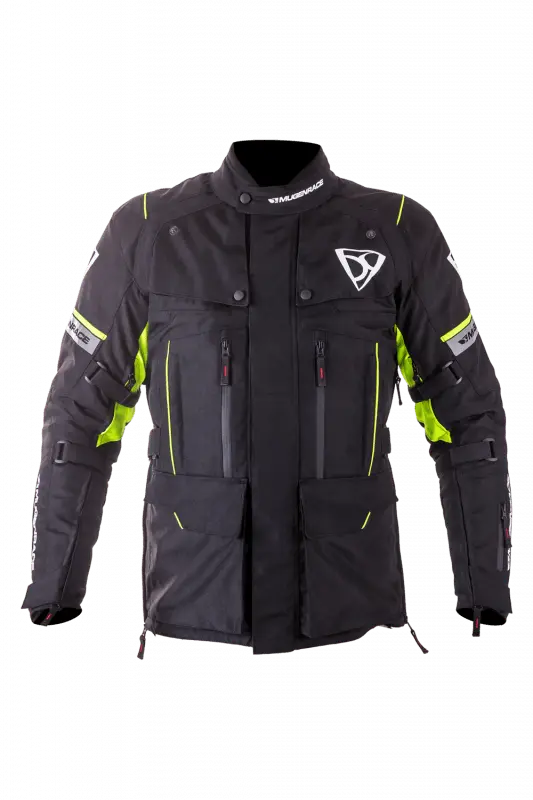 MUGENRACE T-UNO Moto Tessile Giacca Nero Giallo Fluo