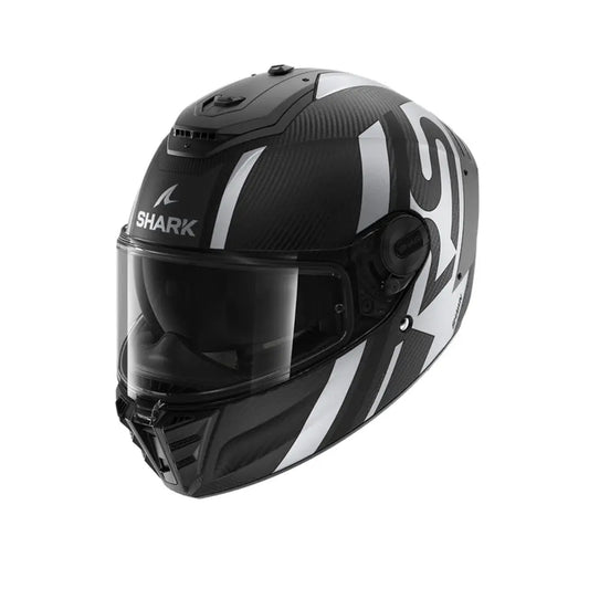 SHARK SPARTAN RS CARBON Shawn Nero Carbone Opaco Argento – Yamoto.it