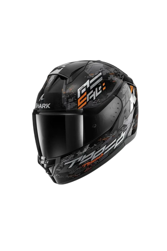 SHARK RIDILL 2 Integrali Moto Caschi Nero Argento Arancione