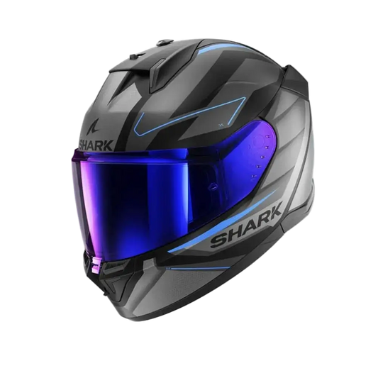 CASCHI SHARK D-SKWAL 3 Moto Integrali Caschi Nero Grigio Blu