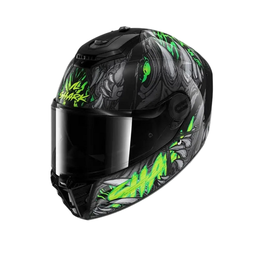 SHARK SPARTAN RS SHAYTAN CASCHI INTEGRALI NERO ANTRACITE VERDE