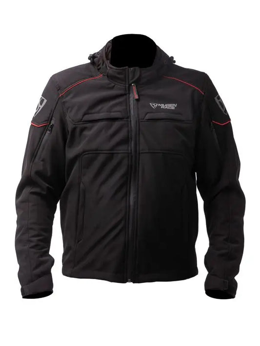 MUGENRACE SRIPPY Guscio Morbido Moto Giacca Nero Rosso