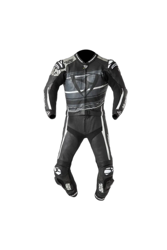 MUGENRACE MNR-2008 Rc-Max Due Tuta pelle Bianca Nera Grigia