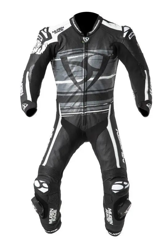 MUGENRACE MNR-2004 Rc Max One Tuta in pelle nera grigia bianca