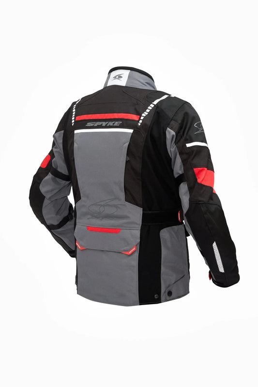 SPYKE COMPASS DRY TECNO Motociclo Giacca Grigio Giallo Rosso