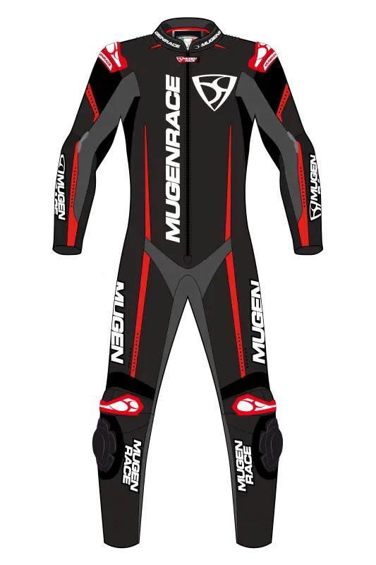 MUGENRACE LS1 MNR-1901 Assassino Tuta Pelle Bambino Nero Bianco Rosso