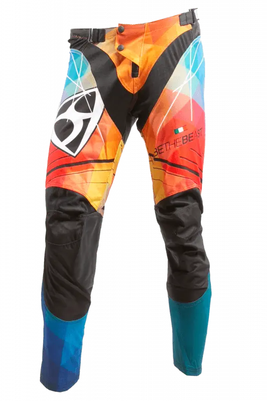MUGENRACE CR-MNR-2496 Mero Cruz Moto Pantaloni Arancione Rosso