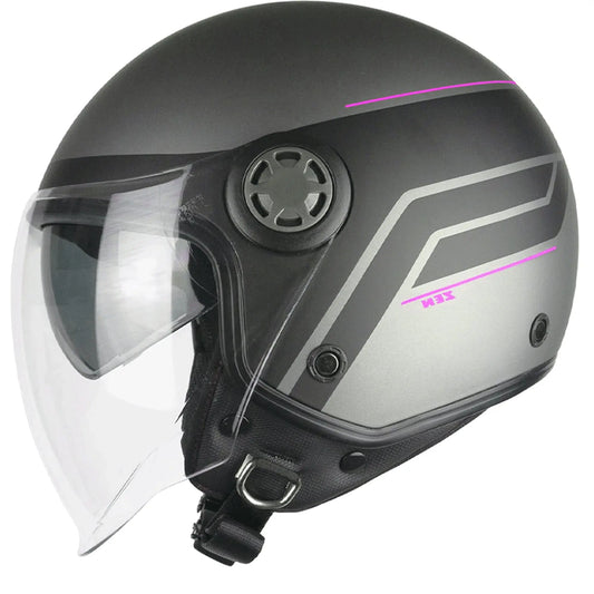 SKA-P 1SHG ZEN CITY Demi Jet Caschi Antracite Rosa fluo satinato – Yamoto.it