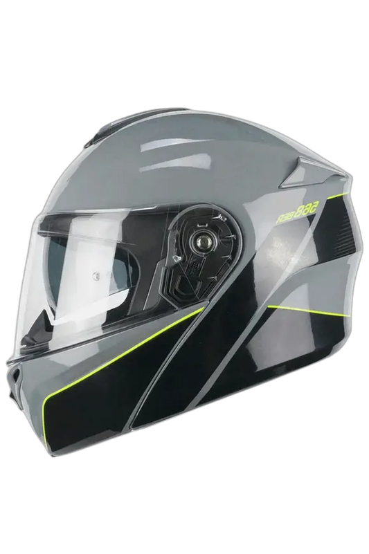 CGM 568X BER CITY Moto Modulare Caschi Nero Grigio Giallo fluo