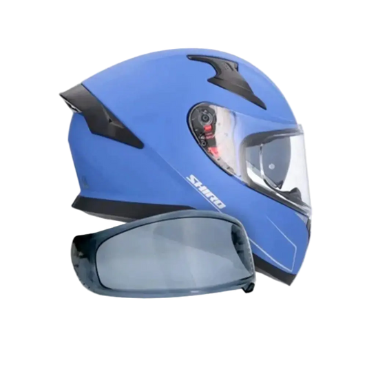 SHIRO Katana Solid Moto Caschi Integrali Opaco Blu