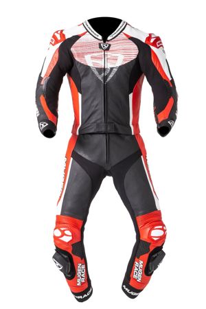 MUGENRACE MNR-2109 Moto Tuta Pelle Nero Bianco Rosso