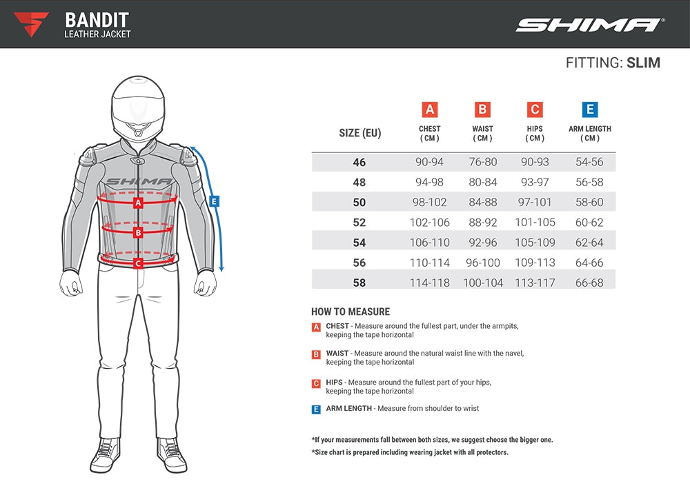 SHIMA Bandit motociclista pelle Giacca Nera
