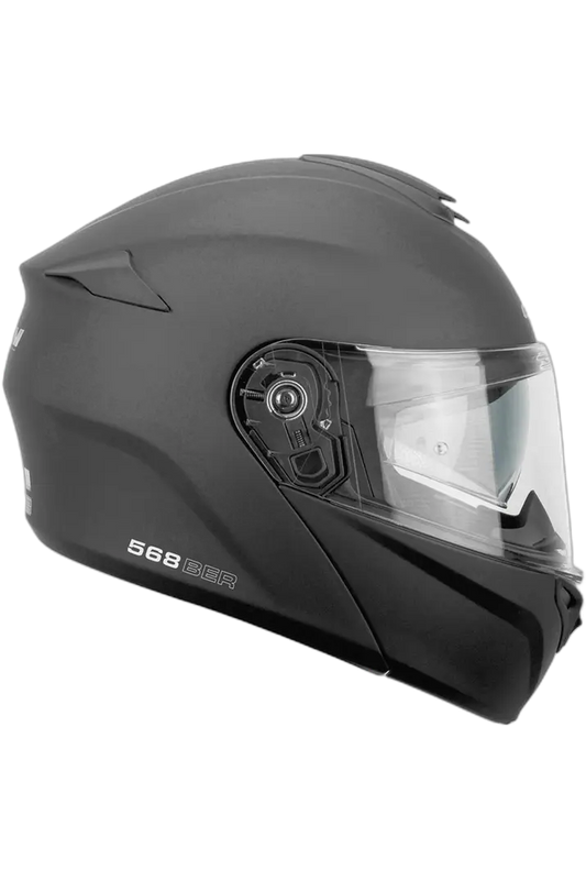 CGM 568A BER MONO Moto Modulare Caschi Abatible Grafito Mate