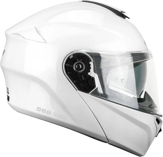 CGM 568A BER MONO MODULARE FLIP UP CASCHI MOTO BLANCO