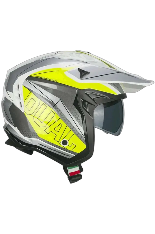 CGM 155G RUSH DUAL Caschi Moto Jet Bianco Giallo Fluo – Yamoto.it