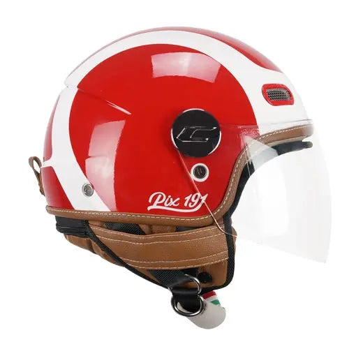 CGM 191G PIX SPRINT Jet Caschi Rosso Bianco Lungo