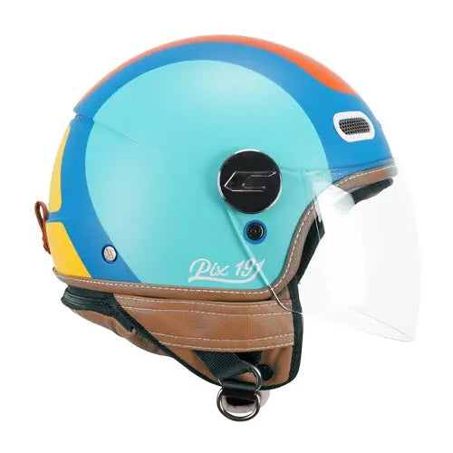 CGM 191G PIX SPRINT Jet Caschi Azzurro Opaco Arancione Lungo
