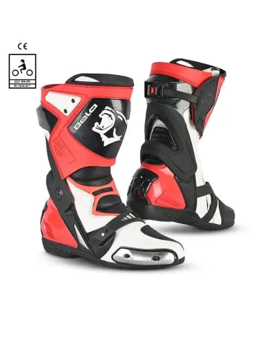 Bela Race Pro Nero/Blanco/Rosso Stivale Da Corsa