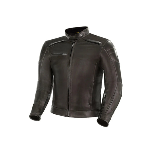 SHIMA Blake Giacca pelle uomo motociclista MARRONE