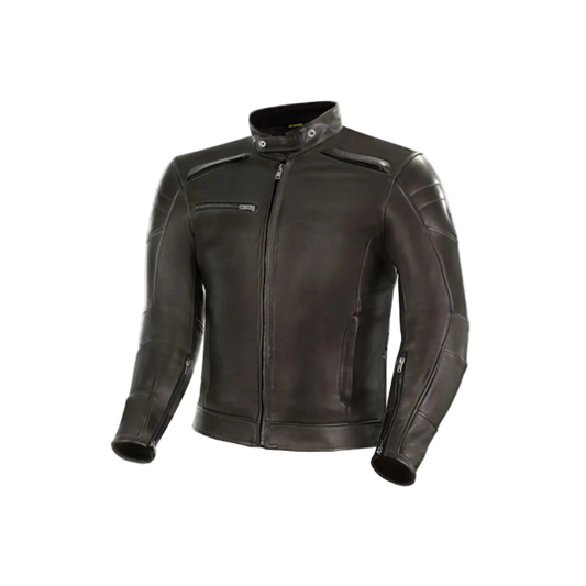 SHIMA Blake Giacca pelle uomo motociclista MARRONE