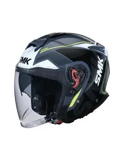 SMK GTJ TOURER GL614 Moto Jet Caschi Nero Bianco Grigio – Yamoto.it