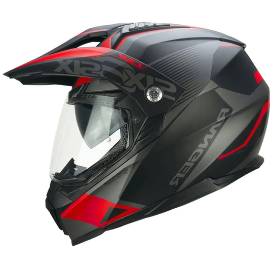 CGM 666G TWIN RANGER Moto avventura Caschi Nero Rosso opaco – Yamoto.it