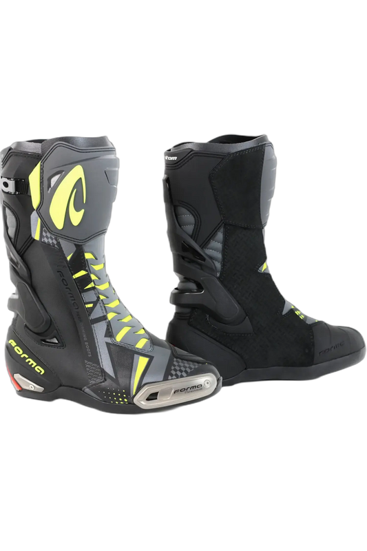 FORMA Phantom Stivali Da Moto Fuoristrada Nero Grigio Giallo