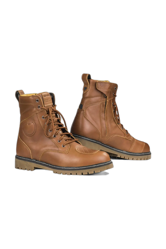 SHIMA THOMSON UOMO MOTO PELLE STIVALI MARRONE