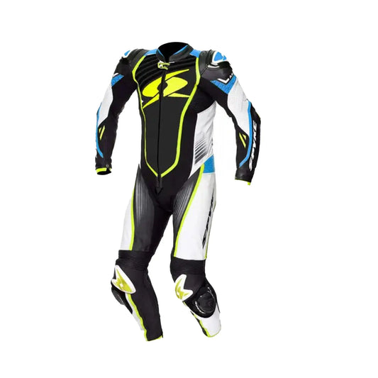 SPYKE ARAGON RACE 1PC Moto Tuta Blu Nero Giallo Fluo – Yamoto.it
